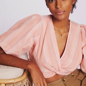 Anthropologie NWT Woman’s Dolan Left Coast Twist-Front Crop Top Size XS